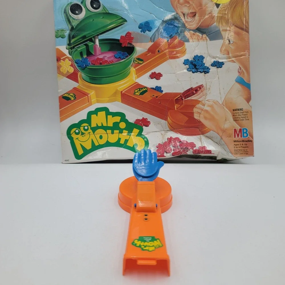 Vintage 1987 Milton Bradley Mr Mouth Replacement Arm Orange Blue Hand Part 4042